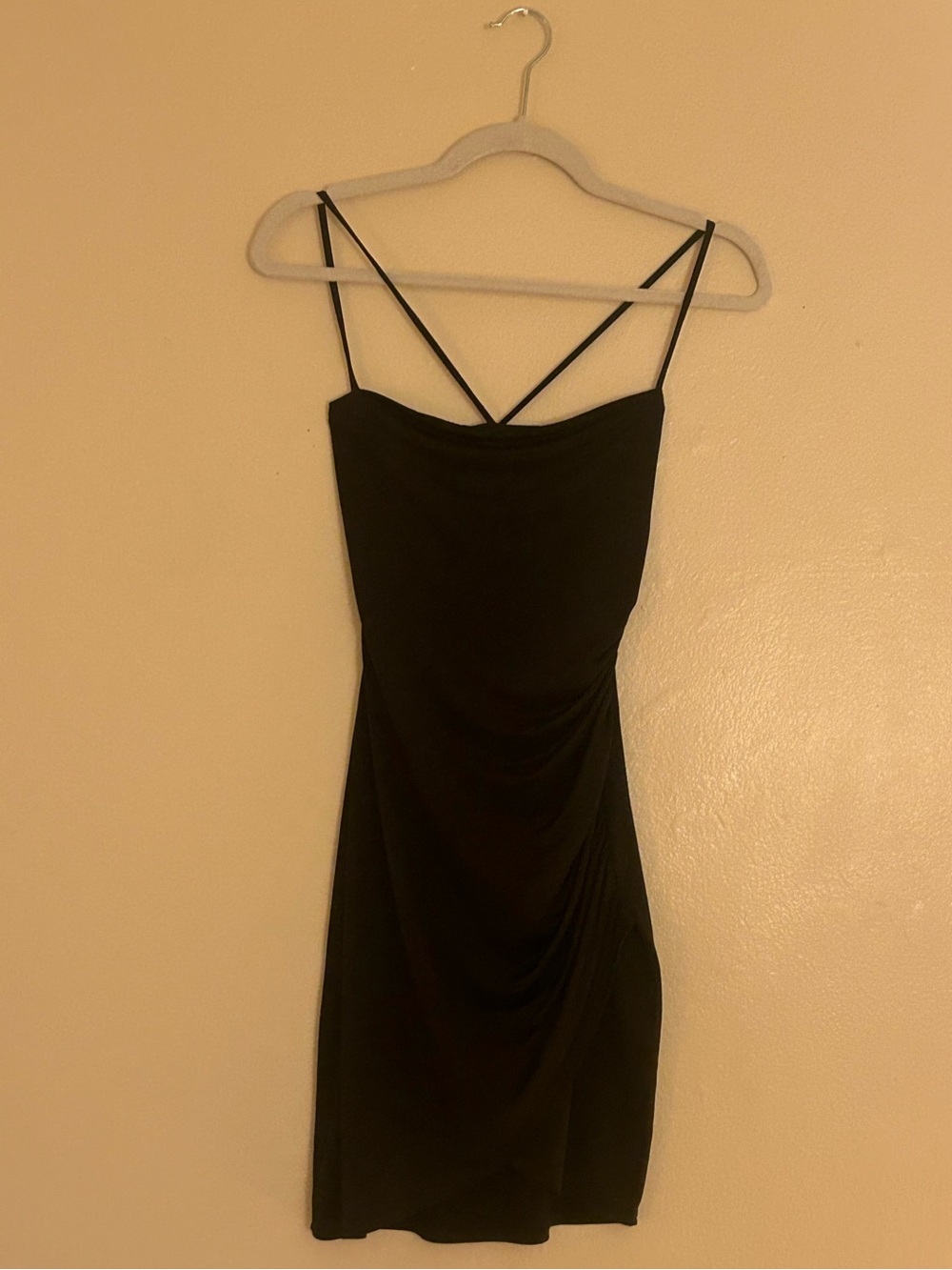 gLARE Black Spaghetti Strap Dress